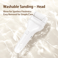 Rouleau exfoliant rechargeable pour pieds, utilisation humide/sèche, lavable, avec LED, pour peaux dures et gercées, soin des pieds