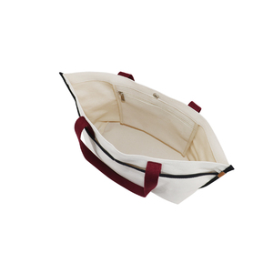 Venta al por mayor de bolsas de lona de algodón encerado liso con bolsillos con cremallera bolsas de compras en blanco para personalización - Product Image 5