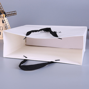 Customizable Eco-Friendly White Cardboard <strong>Paper</strong> <strong>Bags</strong> Durable Available in Various Sizes for Retail Promotions Offset <strong>Printing</strong> - Product Image 4