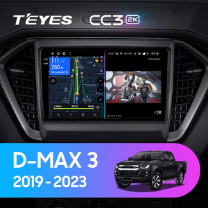 Teyes CC3 2K สำหรับ lsuzu D-MAX 3 <span class=keywords><strong>RG</strong></span> 2019-<span class=keywords><strong>2023</strong></span>เครื่องเล่นวิดีโอมัลติมีเดียระบบนำทาง GPS แอนดรอยด์10ไม่มี2DIN 2 DIN - Product Image 2