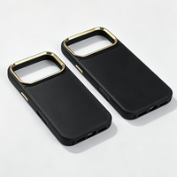 Coque de téléphone en métal avec fenêtre d'appareil photo et clavier en métal, en TPU+PC, compatible avec le cuir, pour iPhone 18 17 16 15 Pro Max