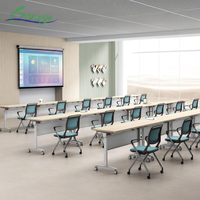 Table de Bureau Moderne Pliante et Convertible avec Roues pour Réunion, Formation et Étude – Promotion Chaude