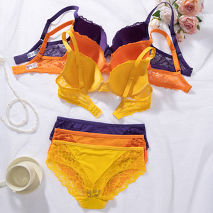 Set di Biancheria Intima Traspirante Disponibile <span class=keywords><strong>in</strong></span> Vari Colori, Reggiseno Push-up <span class=keywords><strong>con</strong></span> <span class=keywords><strong>Ferretto</strong></span> e Slip, Completo Bikini <span class=keywords><strong>in</strong></span> <span class=keywords><strong>Pizzo</strong></span> Floreale per Donne - Product Image 6