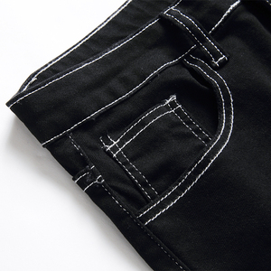 <span class=keywords><strong>Pantalon</strong></span> skinny femme sexy à paillettes, <span class=keywords><strong>pantalon</strong></span> jean <span class=keywords><strong>noir</strong></span> taille haute personnalisé - Product Image 3