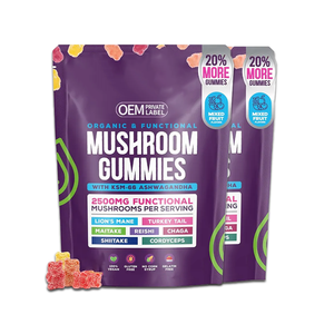 Gomitas Veganas Orgánicas con Hongos, Suplemento de Vitaminas Nootrópicas para Adultos, Refuerzo Inmunológico para Recién Nacidos, Mejora Cognitiva (OEM/ODM) - Product Image 1