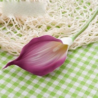 Offre Spéciale – Fleur Artificielle Calla Lily Bourgogne en EVA, Effet Naturel, pour la Saint-Valentin, Décoration de Table pour Mariages et Fêtes, Douce et de Haute Qualité
