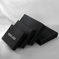 Boîtes en carton ondulé noires personnalisées - Grandes boîtes d'expédition pour sweats à capuche, vêtements, chapeaux et chaussures, emballage personnalisé avec logo