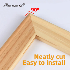 Panwenbo usine directe toile cadre artisanat bois barre grande taille peinture à l'huile cadre bricolage peinture en bois cadre photo - Product Image 3