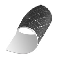 Panneau solaire flexible tout noir 18V 100W, directement de l'usine, chargeur solaire flexible pour le camping et les activités de plein air