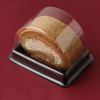 Conteneur de présentation jetable en plastique PET pour gâteaux roulés, hamburgers, aliments pour bébés, emballage personnalisable, taille ajustable, impression UV