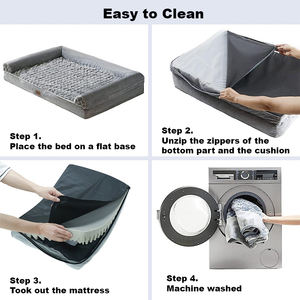 Luxuriöses warmes ortho pä disches Hunde bett Neues Design Quadratischer Memory-Schaum mit festem Muster Wasch bares abnehmbares Schlafsofa-Zubehör für Haustiere - Product Image 4