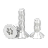 Vis à tête cylindrique en acier inoxydable 304, vis antivol à tête en forme de fleur de prunier, M2-M10, grade A2-70