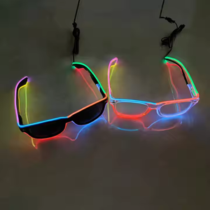 Fabricante Popular multicolor EL Wire <span class=keywords><strong>LED</strong></span> Light-up Gafas Suministros para fiestas Gafas de sol Carnaval Navidad Decoración Cumpleaños - Product Image 5