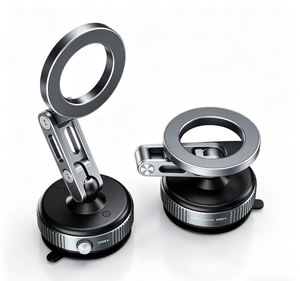 Support de téléphone X323 Boneruy X53 à ventouse rotative à 360° en alliage d'aluminium à adsorption magnétique pour salle de sport, voiture, mur, verre - Product Image 4