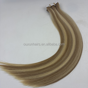 All'ingrosso medio marrone Babylight Ouxun <span class=keywords><strong>capelli</strong></span> umani extension lunghi in PU nastro invisibile trama a doppia trama e nastro iniettato - Product Image 4