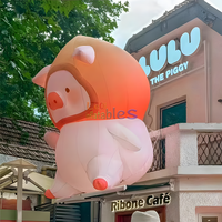 Pig Family Cartoon Character Inflatable 3m rose pour événement - Vente chaude - Personnage de dessin animé cochon rose gonflable pour la publicité