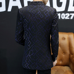 Blazer <span class=keywords><strong>para</strong></span> <span class=keywords><strong>hombre</strong></span>, <span class=keywords><strong>traje</strong></span> estampado, ajustado, con cuello levantado, informal, <span class=keywords><strong>para</strong></span> <span class=keywords><strong>hombre</strong></span>, chaqueta fina, Disfraces <span class=keywords><strong>para</strong></span> jóvenes, trajes <span class=keywords><strong>para</strong></span> <span class=keywords><strong>hombre</strong></span> - Product Image 5