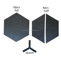 Pads de traction pour planche de surf sans cire, antidérapants hexagonaux, accessoires DIY, Surfpad, autocollant adhésif pour sports nautiques et skimboards