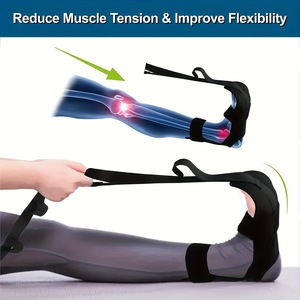 Ceinture d'étirement du pied noire, dispositif de traction manuelle pour la rééducation de l'inversion et de la pronation du pied - Product Image 3
