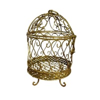 Cage à oiseaux en métal doré de qualité supérieure, design personnalisé, portable, la meilleure conception de nichoir pour oiseaux