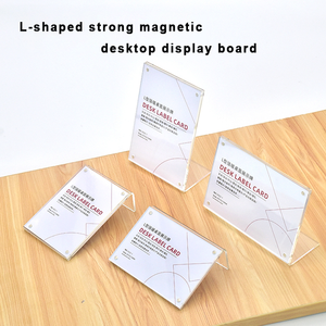 Commercio all'ingrosso su misura A4 A5 <span class=keywords><strong>A6</strong></span> a forma di L supporto acrilico trasparente Poster cornice Display pubblicità segno di plastica per la vendita - Product Image 5