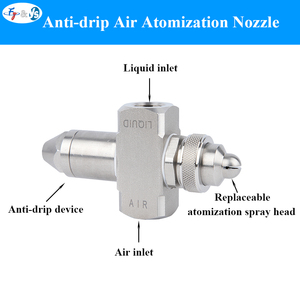 FY nueva boquilla atomizadora mezcladora de agua y aire de acero inoxidable <span class=keywords><strong>atomizador</strong></span> de aire <span class=keywords><strong>antigoteo</strong></span> no ajustable para limpieza por pulverización neumática - Product Image 2