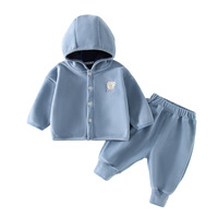 Combinaison Bébé Unisexe, Tenue Douillette Automne Hiver, Vêtement Épais Doublé Polaire, Motif Animal Ollie, Couleur Unie, Dessin Animé