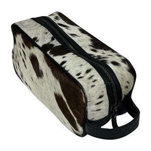 Genuine <b>Leather</b> <b>Toiletry</b> <b>Bag</b> with Zipper Closure Travel Shaving Kit Cosmetic Organizer Case for <b>Men</b> and Women with custom Colour - Product Image 6