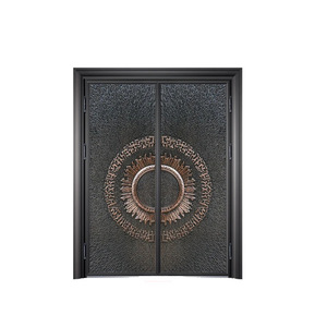 <span class=keywords><strong>Portail</strong></span> de cour chinois à double ouverture en <span class=keywords><strong>fer</strong></span> forgé et aluminium moulé, style Carmen Villa, antivol, pour maison de campagne auto-construite - Product Image 1