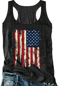America 250th Independence Day Women's Cotton Tank <b>Top</b> with Patriotic Bow Print Casual Scoop Neck Sleeveless <b>Top</b> - Product Image 3