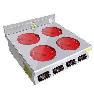 Cuisinière à induction commerciale en acier inoxydable, contrôle tactile, écran LED, 4 brûleurs, cuisinière électrique infrarouge - Product Image 1