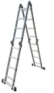 หม้อแปลงอลูมิเนียมพับได้ใช้งานได้อเนกประสงค์บันไดขนาดกะทัดรัด4X3 12ขั้น - Product Image 3