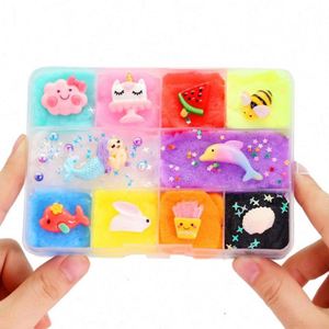 TOYSRUNNER Children's Colorful Plastic <b>Clay</b> Bear Glitter Slime Educational 6+ Stress Relief 230g - Product Image 1