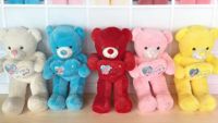 Boneka Beruang Gemuk Kustom, Boneka Teddy Raksasa, Mainan Plushie Penghibur Pernikahan, Lapisan Jala, Hasil Akhir Dicuci, Warna Pink dan Biru