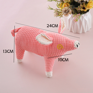 Großhandel Maßgefertigte Hundespielzeuge Luxuriöses Gefülltes Schwein Langlebiges Interaktives Plüsch-Quietschspielzeug für Mittelgroße und Große Hunde - Product Image 6