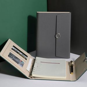 Carnet à couverture rigide en cuir PU de haute qualité, couleur personnalisée, avec 100 pages lignées et ruban à boucle, vente en gros - Product Image 2