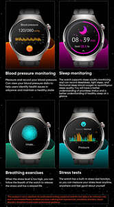 Montre connectée MT200 Health Smartwatch ECG, fréquence cardiaque, température, Android OEM, montres intelligentes, écran AMOLED 1,43', montre connectée pour hommes - Product Image 2