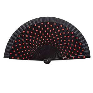 Retro hechos a mano ventilador de madera a mano ventilador-punto de la onda español ventilador de mano para bailar y regalo - Product Image 3