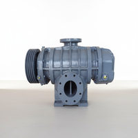 Compresseur d'air industriel à haute pression LOGTTECH 5 CV électrique AC en fonte pour biogaz, souffleur Roots OEM pour l'aquaculture et l'élevage de poissons