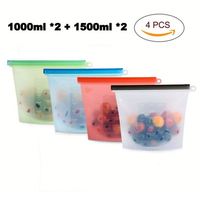 Sacchetti Riutilizzabili Ecologici in Silicone Pieghevoli USSE con Design Antiurto, Adatti al Congelatore per Uso in Cucina