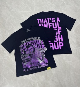 Camiseta de Hombre 'I'm in Love Sipper', Manga Corta, Estilo Urbano, Hip Hop, Casual, Largo Regular, 100% Poliéster, Antiarrugas, Antibolitas - Product Image 3