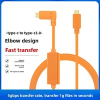 Cable de Conexión para Cámara, Extensor Tipo-C, Adaptador en Ángulo Recto, Macho a Macho, Conductor de Cobre, para Conexión de Cámara a Computadora