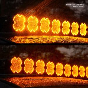 Barra de Luces LED Modular Enlazable para Techo de 52 Pulgadas, Color Ámbar, para Automóviles, Camionetas Todoterreno, JEEP, Automotriz, X3, Barra de Luces Combinada de Luz Alta <span class=keywords><strong>4X4</strong></span> - Product Image 2