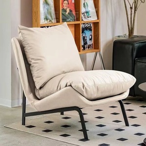 <span class=keywords><strong>Poltrona</strong></span> Singola di Design Nordico, Sedia Lounge Moderna dalla Forma Unica, Reclinabile, Divano Compatto per Balcone e Piccoli Spazi - Product Image 4