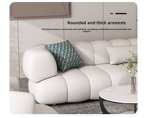 Sofá Moderno de Terciopelo con Mechones, Tres Plazas, para Sala de Estar, Estilo Nórdico, para Apartamento u Hotel - Product Image 3
