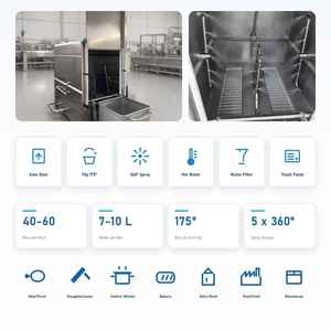 Laveuse de <span class=keywords><strong>bacs</strong></span> <span class=keywords><strong>à</strong></span> déchets SUS304 certifiée CE 200L, équipement de nettoyage automatique de qualité alimentaire pour <span class=keywords><strong>bacs</strong></span> Euro - Product Image 5