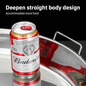 Assiettes à dîner de restaurant OEM Plateau à <span class=keywords><strong>pizza</strong></span> rond Plateau de cuisson léger en acier inoxydable Plats de service pour la restauration - Product Image 3