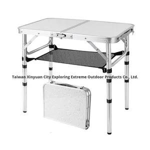 Net depolama ile kamp piknikler için taşınabilir açık katlanır alüminyum alaşım masa uygun katlanabilir dış mekan mobilyası - Product Image 6