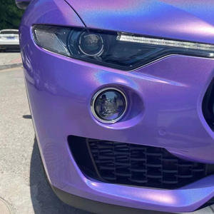 Film de protection pour voiture Wrapmaster 5*56ft Laser Purple, sans bulles, brillant, irisé, en PVC, avec fonction de changement de couleur. - Product Image 6