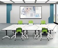 Bureau de formation ergonomique en métal pliable mobile modulaire pour le bureau à domicile